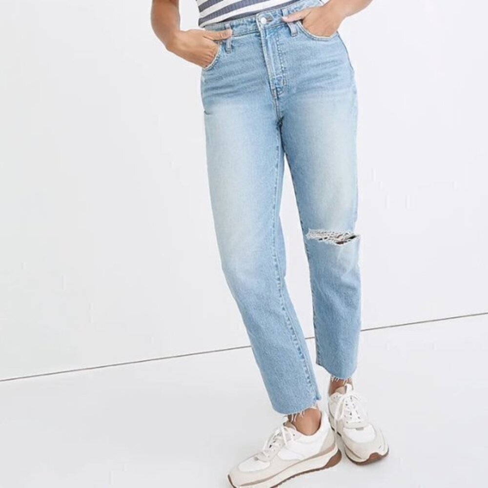 Madewell Curvy Perfect Vintage Jean High Rise Distressed 18W Plus NWT